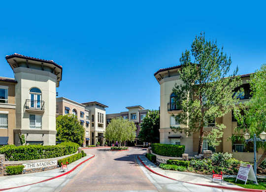 Outdoor entrance at Madison at Town Center Apartments in Santa Clarita CA