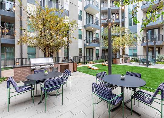Exterior grill area at Luca Apartments in Austin TX