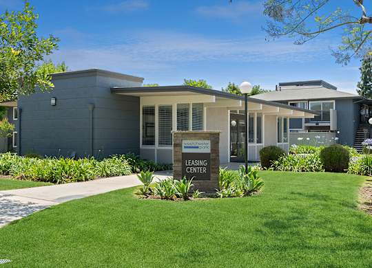 Exterior Leasing Center Sign at Westchester Park Apartments in Tustin CA