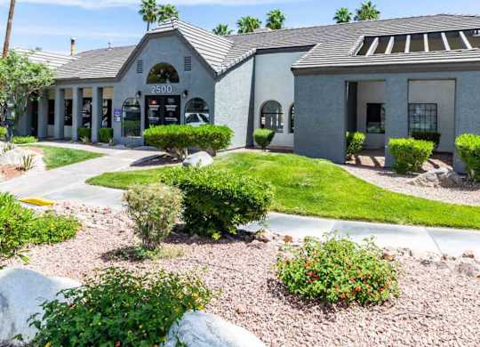 Exterior leasing office at Kaleidocope Apartment Homes in Las Vegas NV