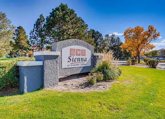 Exterior Monument Sign at Sienna at Cherry Creek Apartments in Denver CO