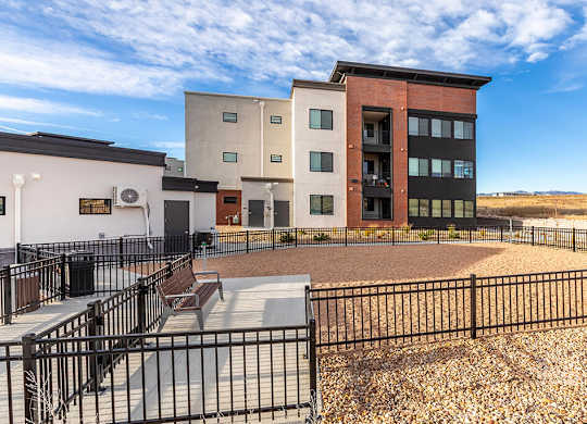 Outdoor pet park at Olivean Apartments in Broomfield CO