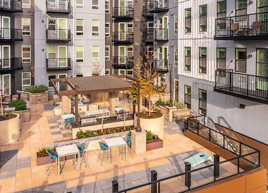 Social terrace at The Brynn in Kirkland WA