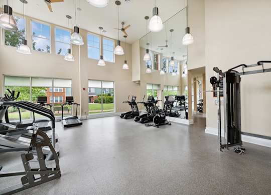Fitness center at Westerchester at the Pavillions in Waldorf MD