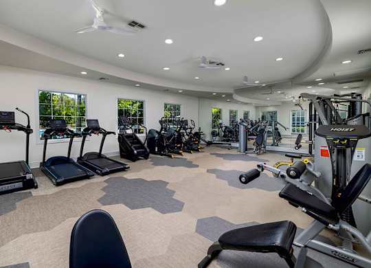 Fitness center at Landara Apartments in Ontario CA