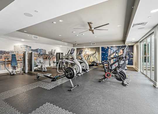 Fitness center at Norte Town Lake Apartments in Tempe Arizona