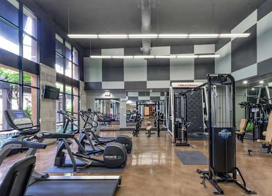 Fitness center at Madison at Town Center Apartments in Santa Clarita CA