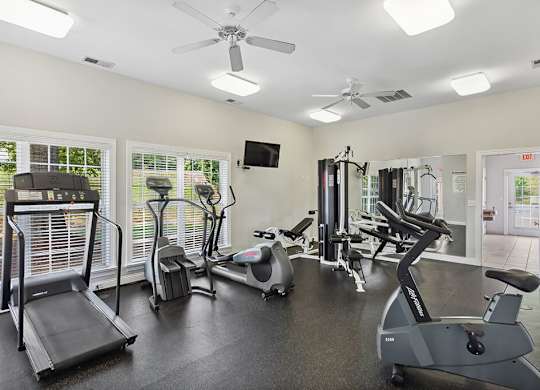 Fitness center at Weston Circle Apartments in Fredericksburg VA