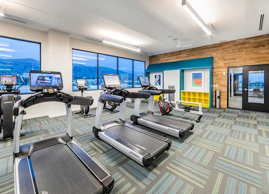 Fitness Center Cardio at Embark Apartments in Fremont CA