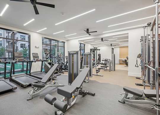 Large Fitness Center at The Sevens in Dallas TX