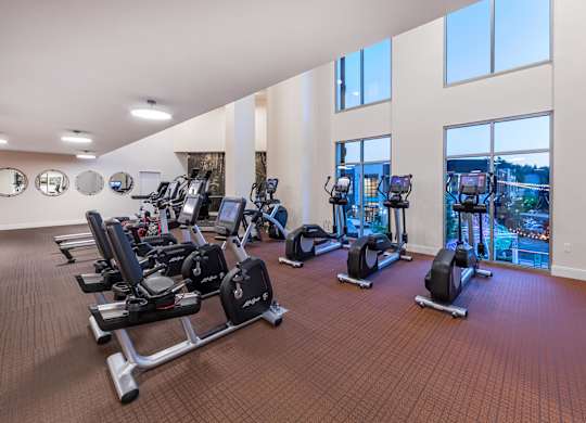 Fitness Center Cardio Equipment at Aspect at Totem Lake Apartments in Kirkland WA