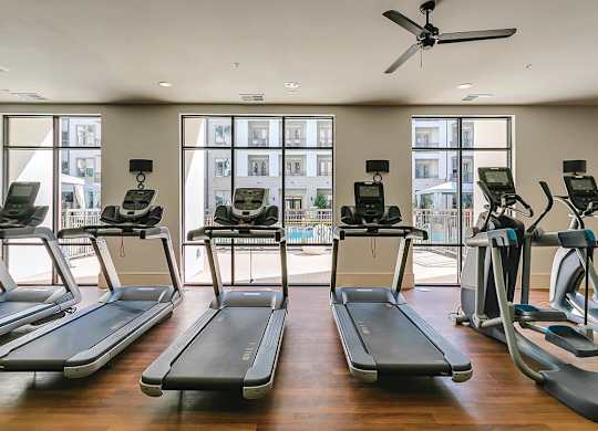 Fitness Center Cardio Machines at The Huntington Apartments in Plano TX