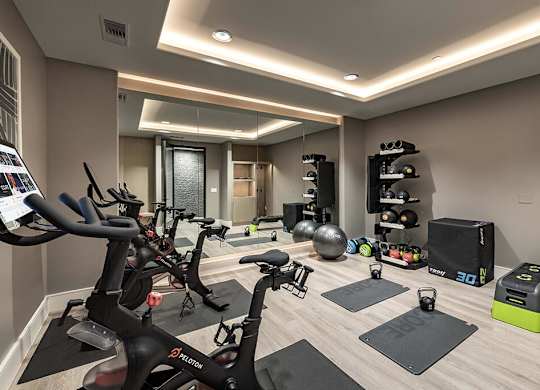 Fitness center spin and yoga at Main and Jamboree Apartments in Irvine CA