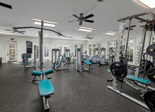 Fitness center at Campana Crown Valley Apartments in Mission Viejo CA