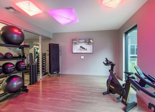 Fitness Center Studio Balance at Avel Apartment Homes in Orange CA