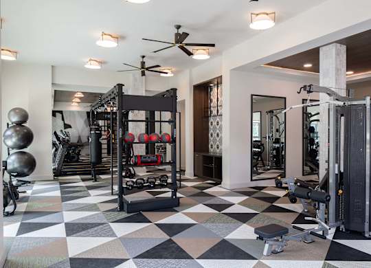 Fitness center at Wayfern Apartments in Sandy Springs GA