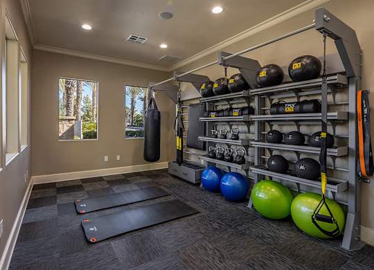 Fitness center at Vintara Apartments in Murrieta CA