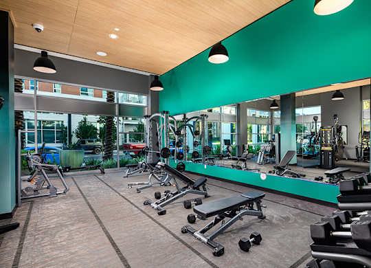 Fitness Empower Weight Benchs at Chroma Apartment Homes in Canoga Park CA