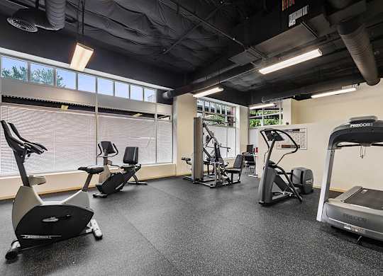 Fitness room at Cedar Park Apartments in Seattle WA