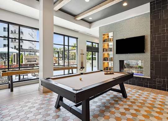 Game room at Jayden Apartments in Peabody MA