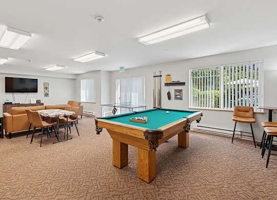 Game room at Lakewood Meadows Apartments in Lakewood WA