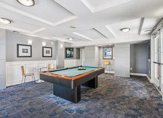 Gameroom Billiards Table at Haven at Del Mar Station Apartments in Pasadena CA