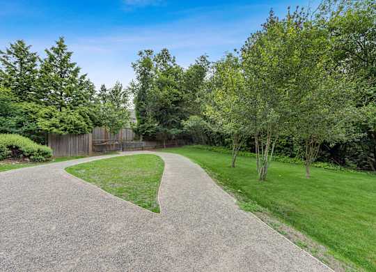 Green walk path at Meridian Court Apartments in Federal Way WA