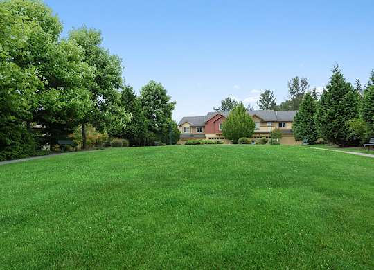 Outdoor green space at Alderwood Court in Lynnwood WA