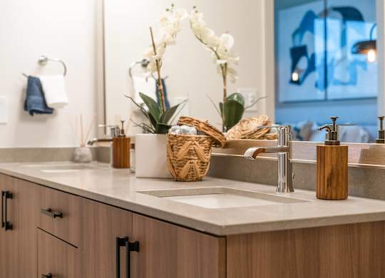 High End Bathroom finishes at VERO apartments in Chelsea MA