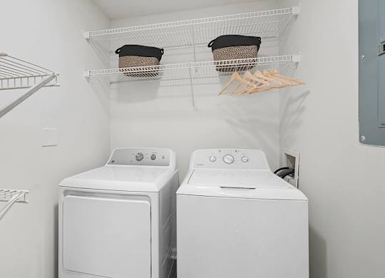 In home washer and dryer at Chroma Park Apartments in Austell GA