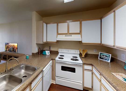 Kitchen at Paradise Oaks apartments in Austin TX
