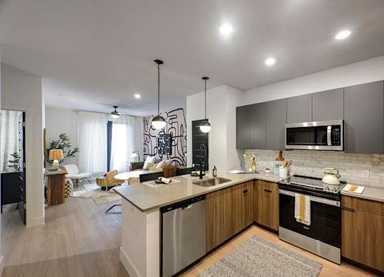 Kitchen with oven at 333 Ellington Apartments in Gaithersburg MD