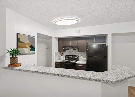 Kitchen counter at Running Brook Apartments in Miami FL