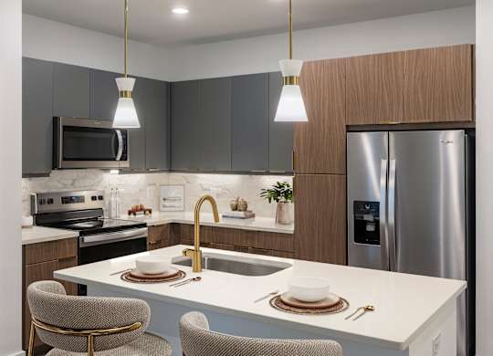 Kitchen in Bourbon Design Package at The Edley in Atlanta GA