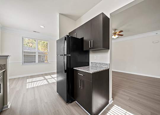 Kitchen and living room at Grand Oaks Apartments in Chester VA