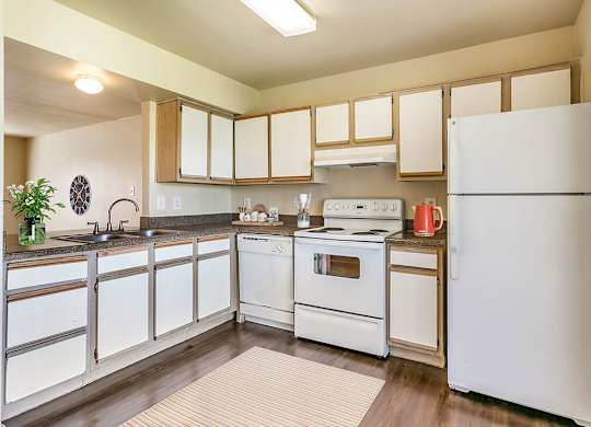 Kitchen at Paradise Oaks apartments in Austin TX