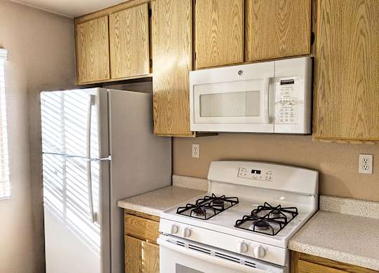 Kitchen at Westbrook apartments in San Diego CA