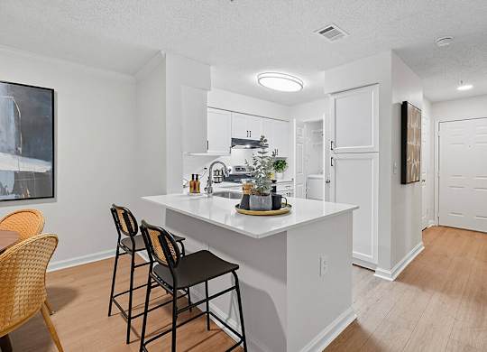 Kitchen island at Chroma Park Apartments in Austell GA