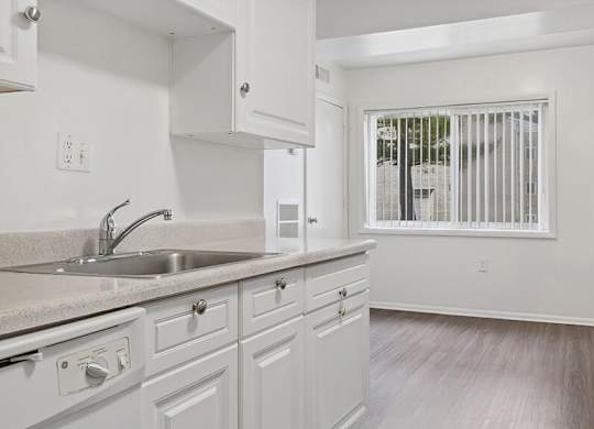 Kitchen with cabinetry at Oakfield Apartment Homes in Wheaton MD