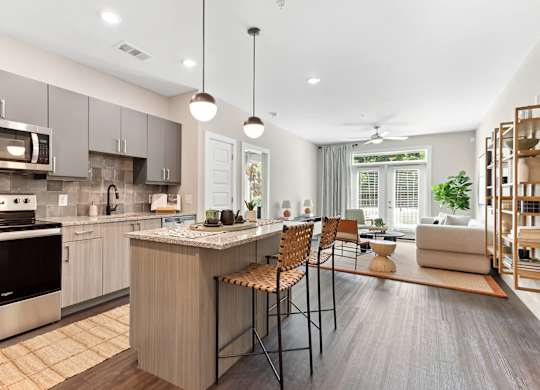 Kitchen with Marakesh Finish at Verge Apartments in Atlanta GA