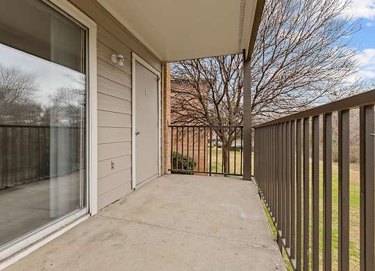 Large balcony at Valley Ridge Apartments in Lewisville TX