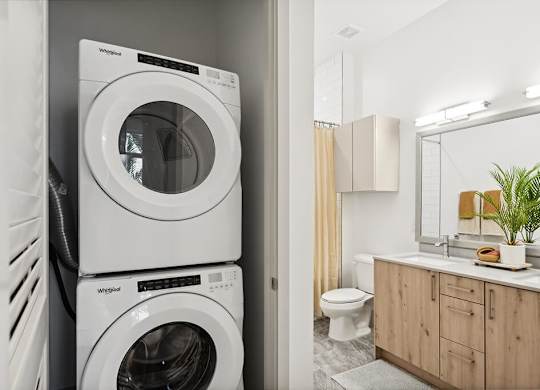 In unit laundry at Treo Apartments in Fort Lauderdale FL