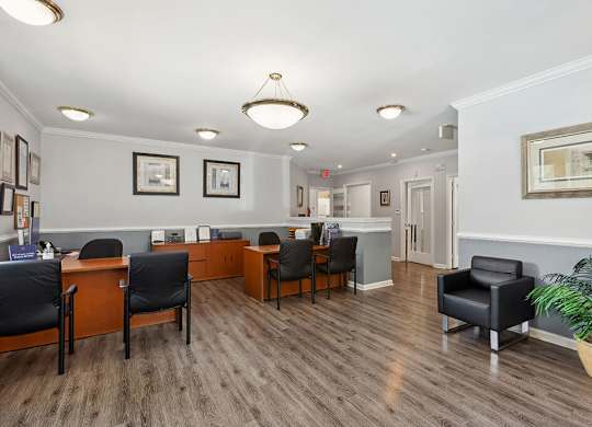 Leasing center interior at Parklane Apartments in Gaithersburg MD