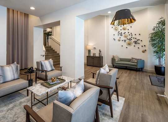 Leasing lobby at Caprielle Apartments in San Diego CA