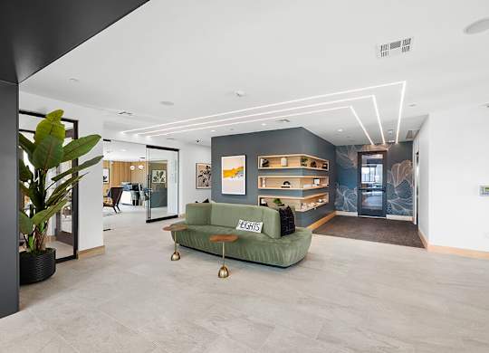 Leasing lobby at East Bend Apartments in Houston TX