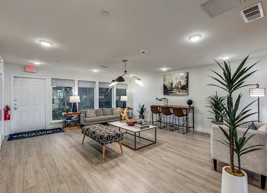 Leasing lobby at Mission James Place Apartments in Austin TX