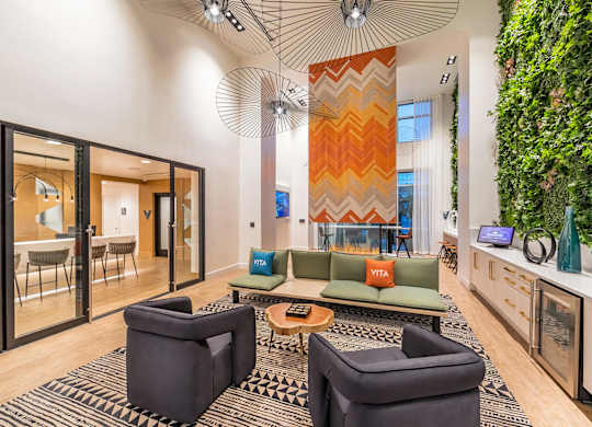 Leasing Lobby Vortex at Vita Apartment Homes in Orange CA