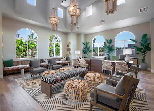 Leasing Office Lobby at The Seaton Apartments in San Diego CA