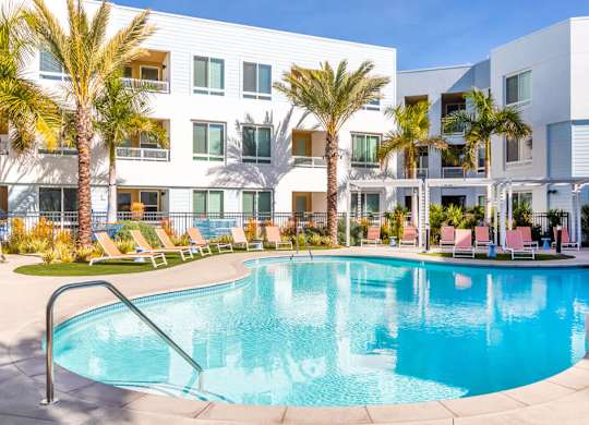 Leisure pool at Bevel Apartments in San Diego CA