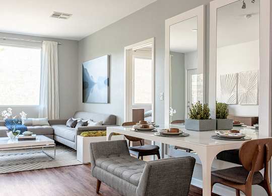 Living room at Apex apartments in Laguna Niguel CA